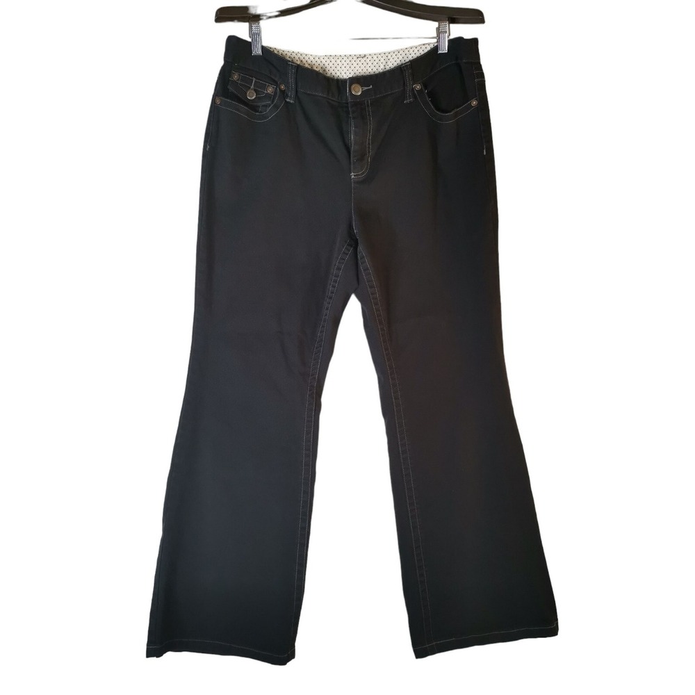 Style & co Women's Jeans Size 16 36x30 Black Bootcut Mid Rise Pants
